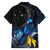 New Zealand Tui Bird Matariki Family Matching Off Shoulder Maxi Dress and Hawaiian Shirt Galaxy Fern With Maori Pattern