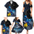 New Zealand Tui Bird Matariki Family Matching Summer Maxi Dress and Hawaiian Shirt Galaxy Fern With Maori Pattern