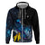 New Zealand Tui Bird Matariki Hoodie Galaxy Fern With Maori Pattern