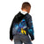 New Zealand Tui Bird Matariki Kid Hoodie Galaxy Fern With Maori Pattern