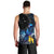 New Zealand Tui Bird Matariki Men Tank Top Galaxy Fern With Maori Pattern