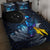 New Zealand Tui Bird Matariki Quilt Bed Set Galaxy Fern With Maori Pattern