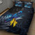 New Zealand Tui Bird Matariki Quilt Bed Set Galaxy Fern With Maori Pattern