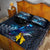 New Zealand Tui Bird Matariki Quilt Bed Set Galaxy Fern With Maori Pattern