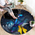 New Zealand Tui Bird Matariki Round Carpet Galaxy Fern With Maori Pattern