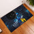 New Zealand Tui Bird Matariki Rubber Doormat Galaxy Fern With Maori Pattern