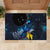 New Zealand Tui Bird Matariki Rubber Doormat Galaxy Fern With Maori Pattern