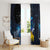 New Zealand Tui Bird Matariki Window Curtain Galaxy Fern With Maori Pattern