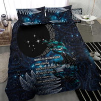 New Zealand Tui Bird Bedding Set Matariki Poetry Pattern Galaxy Style