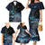 New Zealand Tui Bird Family Matching Mermaid Dress and Hawaiian Shirt Matariki Poetry Pattern Galaxy Style