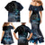 New Zealand Tui Bird Family Matching Mermaid Dress and Hawaiian Shirt Matariki Poetry Pattern Galaxy Style