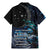 New Zealand Tui Bird Family Matching Mermaid Dress and Hawaiian Shirt Matariki Poetry Pattern Galaxy Style