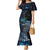 New Zealand Tui Bird Family Matching Mermaid Dress and Hawaiian Shirt Matariki Poetry Pattern Galaxy Style