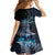 New Zealand Tui Bird Family Matching Short Sleeve Bodycon Dress and Hawaiian Shirt Matariki Poetry Pattern Galaxy Style