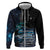 New Zealand Tui Bird Hoodie Matariki Poetry Pattern Galaxy Style