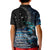 New Zealand Tui Bird Kid Polo Shirt Matariki Poetry Pattern Galaxy Style