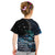 New Zealand Tui Bird Kid T Shirt Matariki Poetry Pattern Galaxy Style