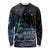 New Zealand Tui Bird Long Sleeve Shirt Matariki Poetry Pattern Galaxy Style