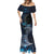 New Zealand Tui Bird Mermaid Dress Matariki Poetry Pattern Galaxy Style