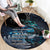 New Zealand Tui Bird Round Carpet Matariki Poetry Pattern Galaxy Style