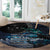 New Zealand Tui Bird Round Carpet Matariki Poetry Pattern Galaxy Style