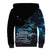 New Zealand Tui Bird Sherpa Hoodie Matariki Poetry Pattern Galaxy Style