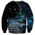 New Zealand Tui Bird Sweatshirt Matariki Poetry Pattern Galaxy Style