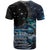 New Zealand Tui Bird T Shirt Matariki Poetry Pattern Galaxy Style