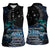 New Zealand Tui Bird Women Sleeveless Polo Shirt Matariki Poetry Pattern Galaxy Style