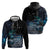 New Zealand Tui Bird Zip Hoodie Matariki Poetry Pattern Galaxy Style