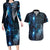 New Zealand Matariki Couples Matching Long Sleeve Bodycon Dress and Hawaiian Shirt The Tribal Maori Face and Silver Fern