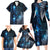 New Zealand Matariki Family Matching Long Sleeve Bodycon Dress and Hawaiian Shirt The Tribal Maori Face and Silver Fern