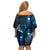 New Zealand Matariki Family Matching Off Shoulder Short Dress and Hawaiian Shirt The Tribal Maori Face and Silver Fern