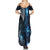 New Zealand Matariki Family Matching Summer Maxi Dress and Hawaiian Shirt The Tribal Maori Face and Silver Fern