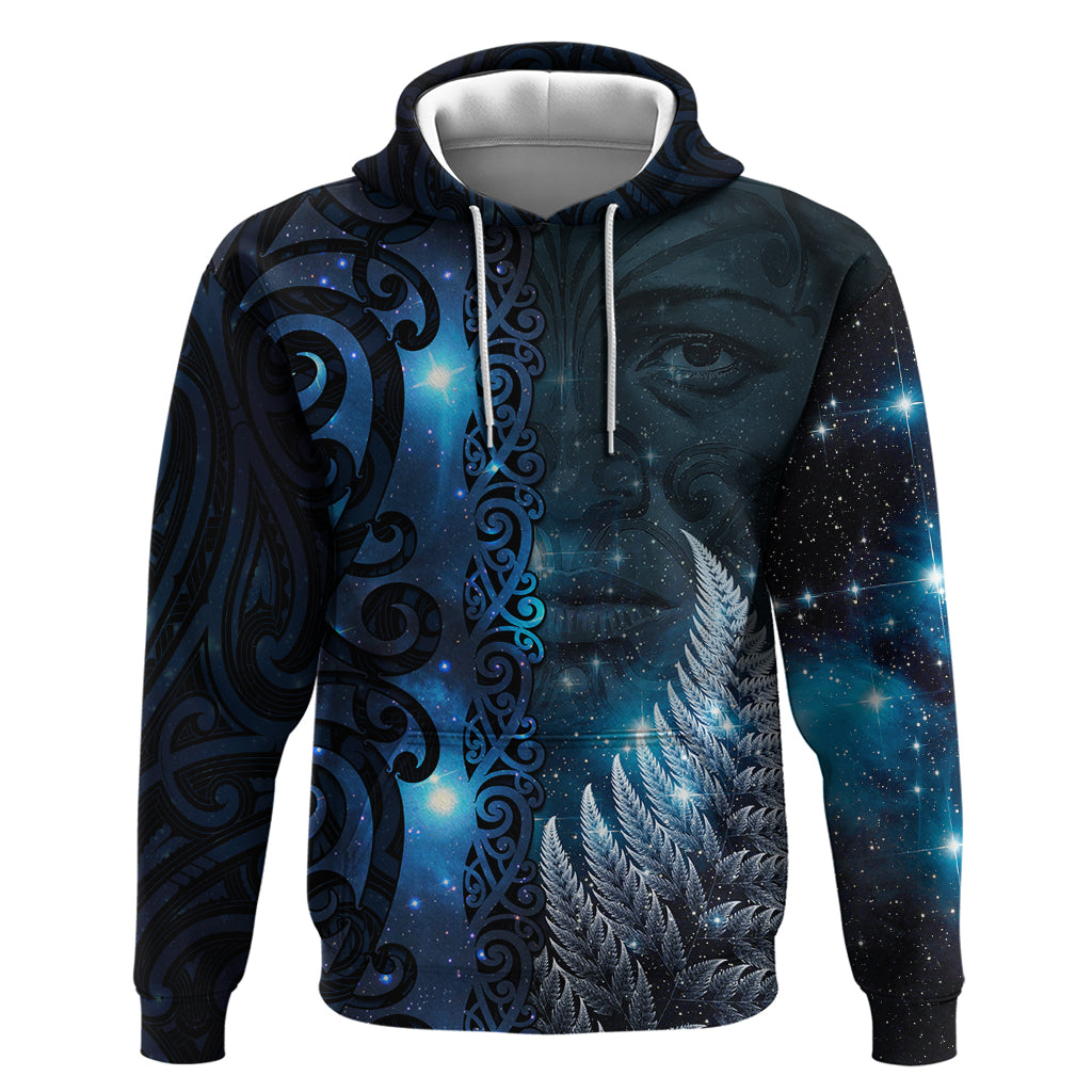 New Zealand Matariki Hoodie The Tribal Maori Face and Silver Fern