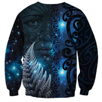 New Zealand Matariki Sweatshirt The Tribal Maori Face and Silver Fern