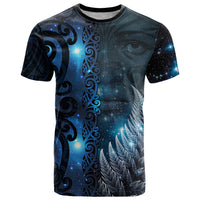 New Zealand Matariki T Shirt The Tribal Maori Face and Silver Fern