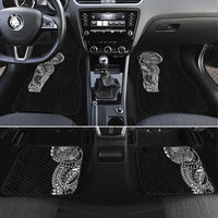 Hawaiian Traditional Tattoos Car Mats Kakau Tribal Tropical Plant Motif Black Color