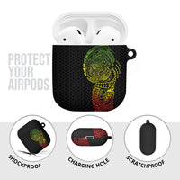 Hawaiian Traditional Tattoos AirPods Case Kakau Tribal Tropical Plant Motif Kanaka Maoli Flag Color Inspired