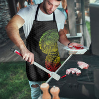 Hawaiian Traditional Tattoos Apron Kakau Tribal Tropical Plant Motif Kanaka Maoli Flag Color Inspired