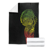 Hawaiian Traditional Tattoos Blanket Kakau Tribal Tropical Plant Motif Kanaka Maoli Flag Color Inspired
