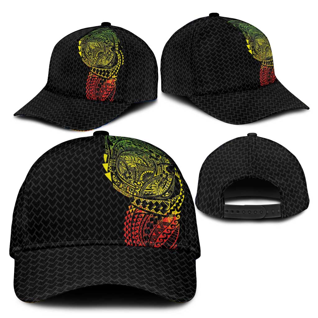 Hawaiian Traditional Tattoos Classic Cap Kakau Tribal Tropical Plants Motif Kanaka Maoli Flag Color Inspired