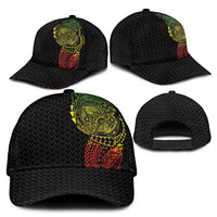 Hawaiian Traditional Tattoos Classic Cap Kakau Tribal Tropical Plants Motif Kanaka Maoli Flag Color Inspired