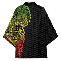 Hawaiian Traditional Tattoos Kimono Kakau Tribal Tropical Plant Motif Kanaka Maoli Flag Color Inspired