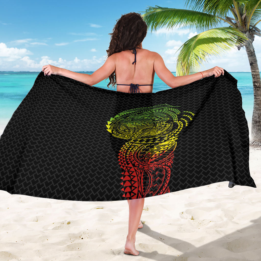 Hawaiian Traditional Tattoos Sarong Kakau Tribal Tropical Plant Motif Kanaka Maoli Flag Color Inspired