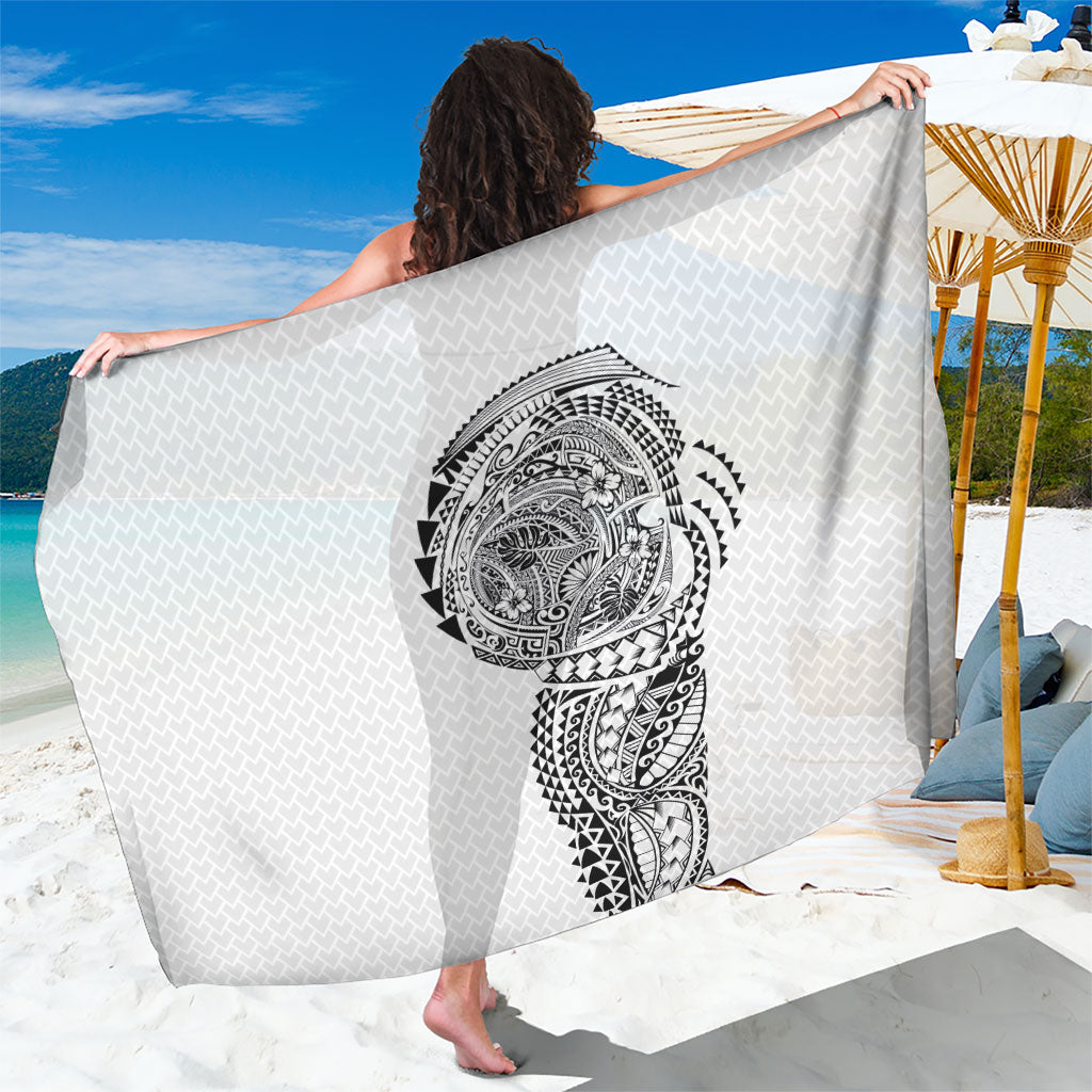 Hawaiian Traditional Tattoos Sarong Kakau Tribal Tropical Plant Motif White Color
