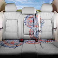 Hawaiian Traditional Tattoos Back Car Seat Cover Kakau Tribal Tropical Plant Motif Hawaii Flag Color Inspired