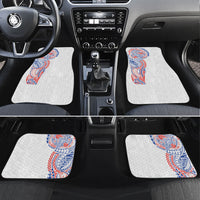 Hawaiian Traditional Tattoos Car Mats Kakau Tribal Tropical Plant Motif Hawaii Flag Color Inspired
