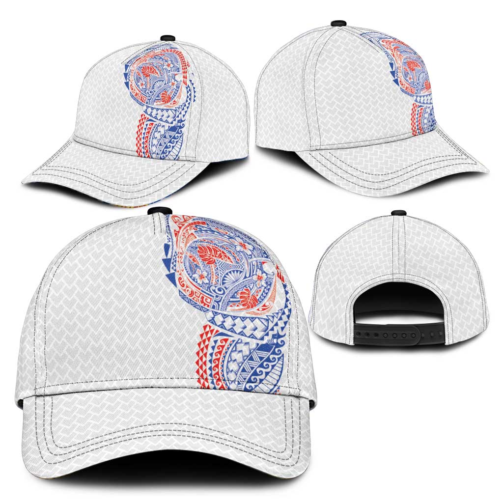Hawaiian Traditional Tattoos Classic Cap Kakau Tribal Tropical Plants Motif Hawaii Flag Color Inspired