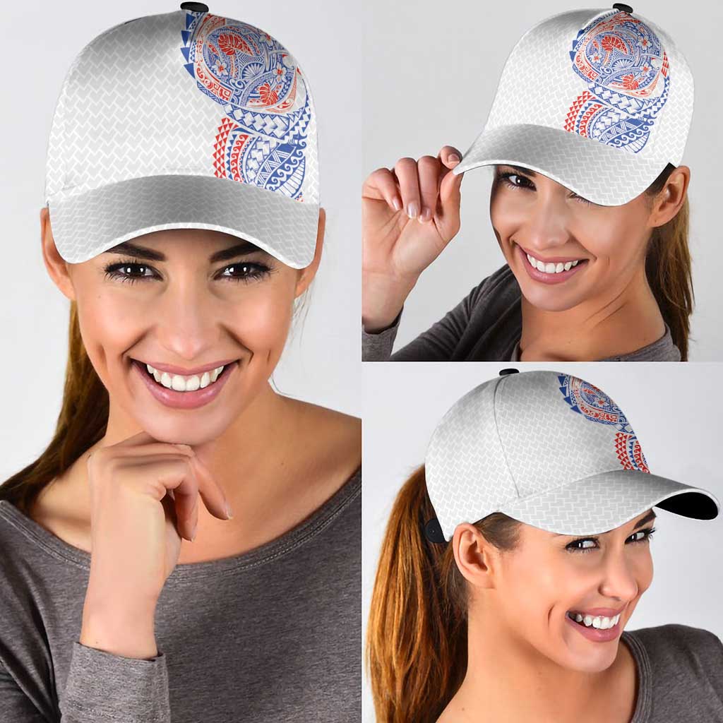 Hawaiian Traditional Tattoos Classic Cap Kakau Tribal Tropical Plants Motif Hawaii Flag Color Inspired